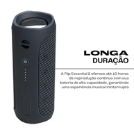 JBL Flip Essential 2: Caixa de Som Bluetooth 20W RMS, À Prova D'água - Preto - imagem 4