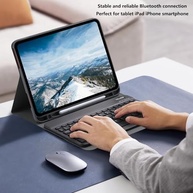 Combo de teclado e mouse Bluetooth ultrafino, portátil, recarregável, teclado sem fio para tablet Android, celular, smartphone, iPhone, iPad mini, Pro Air 10.2 10.9 11 12.9 33.0 cm (preto) - imagem 2
