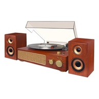 Vitrola Raveo Studio Plus Marrom: Som Clássico com Tecnologia Moderna | Bluetooth, USB e Rádio FM - imagem 5