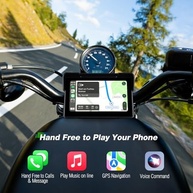 Navegador GPS Moto 17cm c/ Apple CarPlay & Android Auto, Câmeras 1080P, Tela Touch Bluetooth Duplo - imagem 4