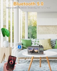 SEMIER Rádio Portátil com Tela 4.3" HD Bluetooth, MP3, E-book e Rádio AM/FM/SW Recarregável - imagem 5