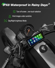 Navegador GPS Moto 6.86" Sem Fio com Apple CarPlay & Android Auto - Conectividade Dupla Bluetooth - imagem 3