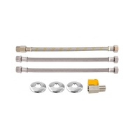 Kit Ligação Aquecedor Água/Gás Blukit 1/2" x 40cm - Conexão Segura e Durável - imagem 1