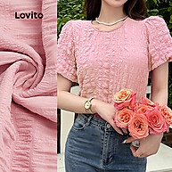 Blusa Boho Rosa Lovito: Elegância Plissada! - imagem 1