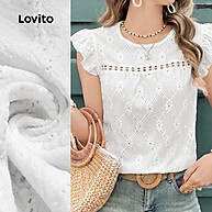 Blusa Branca Casual com Babado e Bordado Primavera/Verão - imagem 1