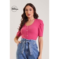 Blusa Canelada Rosa: Elegância e Conforto! - imagem 1