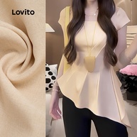 Blusa Cáqui Lovito: Elegância Assimétrica - imagem 1