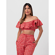 Blusa Cropped Babado Jaguar: Estilo Tropical! - imagem 1
