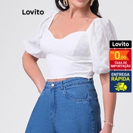 Blusa Cropped Decote Coração: Elegância Lovito - imagem 1