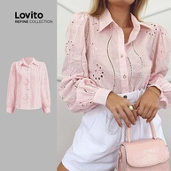 Blusa Elegante Lovito Refine: Sofisticação no Seu Dia! - imagem 1