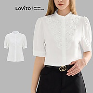 Blusa Feminina Elegante: Renda, Babados e Botões - imagem 1