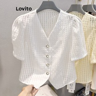 Blusa Feminina Lisa com Botões: Estilo e Conforto! - imagem 1
