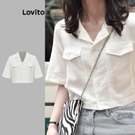 Blusa Feminina Lovito: Casual, Botão e Estilo! - imagem 1