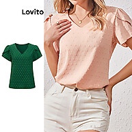 Blusa Feminina Lovito com Babado: Estilo Casual e Elegante - imagem 1