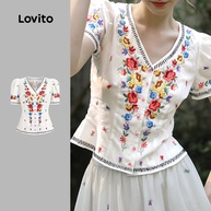 Blusa Floral Boho Lovito: Estilo e Conforto! - imagem 1