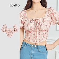 Blusa Floral Lovito: Elegância em Renda - imagem 1