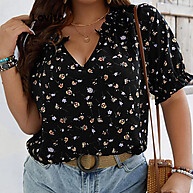 Blusa Floral Plus Size: Estilo e Conforto! - imagem 1
