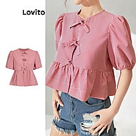 Blusa Gingham Lovito: Elegância e Conforto! - imagem 1
