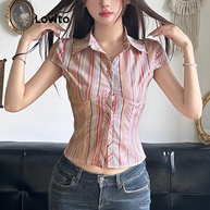 Blusa Listrada Arco-Íris Lovito: Casual e Moderna - imagem 1