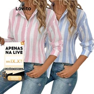 Blusa Listrada Lovito: Estilo Casual e Moderno - imagem 1