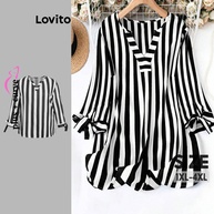 Blusa Listrada Plus Size Lovito: Conforto e Estilo! - imagem 1