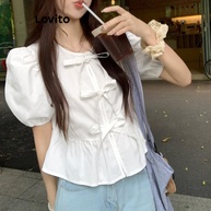 Blusa Lovito: Casual, Lisa e com Cadarço - imagem 1