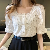 Blusa Lovito: Elegância em Renda e Pérolas - imagem 1
