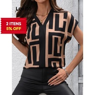 Blusa Lovito Geométrica: Estilo Casual e Moderno - imagem 1