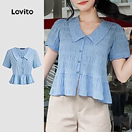 Blusa Lovito Jacquard: Elegância Casual para o Verão - imagem 1