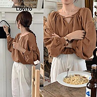 Blusa Lovito Mocha: Renda & Babados - imagem 1
