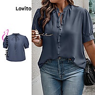 Blusa Lovito Plus Size com Babados: Elegância e Conforto - imagem 1