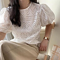 Blusa Manga Bufante Lovito: Elegância Casual - imagem 1