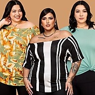 Blusa Ombro a Ombro Plus Size: Estilo e Conforto! - imagem 1
