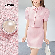Blusa ou Calça Frontal com Botões Gingham Lovito Refine - imagem 1