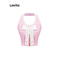 Blusa Pied-de-Poule Lovito: Elegância com Laço! - imagem 1