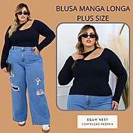 Blusa Plus Size Choker: Estilo e Conforto! - imagem 1