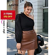 Blusa Plus Size Elegante com Zíper Franzido – LBL12472 - imagem 1