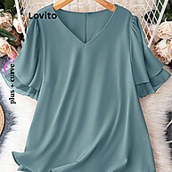 Blusa Plus Size Lovito: Elegância em Camadas - imagem 1