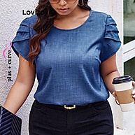 Blusa Plus Size Lovito: Elegância Plicada! - imagem 1