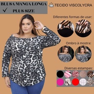 Blusa Plus Size Manga Longa: Conforto e Estilo! - imagem 1