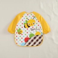 Babador Blusa Infantil com Manga Longa Impermeável - Proteção Total Durante Refeições e Brincadeiras - imagem 3