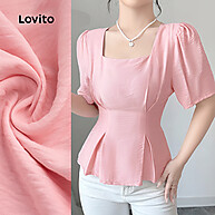 Blusa Rosa Lovito com Babados: Elegância Casual - imagem 1