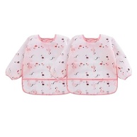 Babador Manga Longa Impermeável BLW - Kit com 2 Unidades Estampa Flamingo - imagem 2