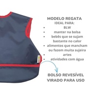 Babador BLW sem Manga Impermeável com Botão Menino Menina - Avental BLW - imagem 5