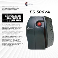 Estabilizador Coletek Bem Ligado ES-500VA-BM, Preto,Tensão nominal de entrada 115/220V, bivolt, Tensão nominal de saída mono 115V, 4 Tomadas Padrão NBR 14136, Frequência 60Hz - imagem 3