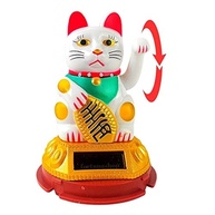 Gato da Sorte Maneki Neko Oriental com Balanço Solar - Decore e Atraia Boa Sorte - imagem 2