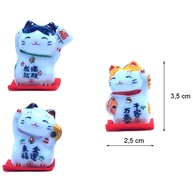 Gato da Sorte Japonês Maneki Neko - Kit com 3 Unidades | Símbolo de Boa Sorte, Riqueza e Boas-vindas - imagem 3