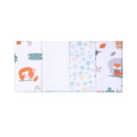 Paninho de Boca Estampado Karinho 32x32cm | 4 Unidades em Algodão Macio para Bebês - imagem 2