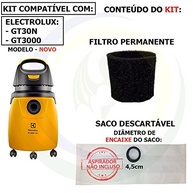 Saco Descartável + Filtro Permanente para Aspirador Electrolux GT3000/GT30N - Bocal 4,5cm - imagem 3