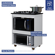 Balcão Cooktop Turim + Cooktop 4 Bocas - imagem 2